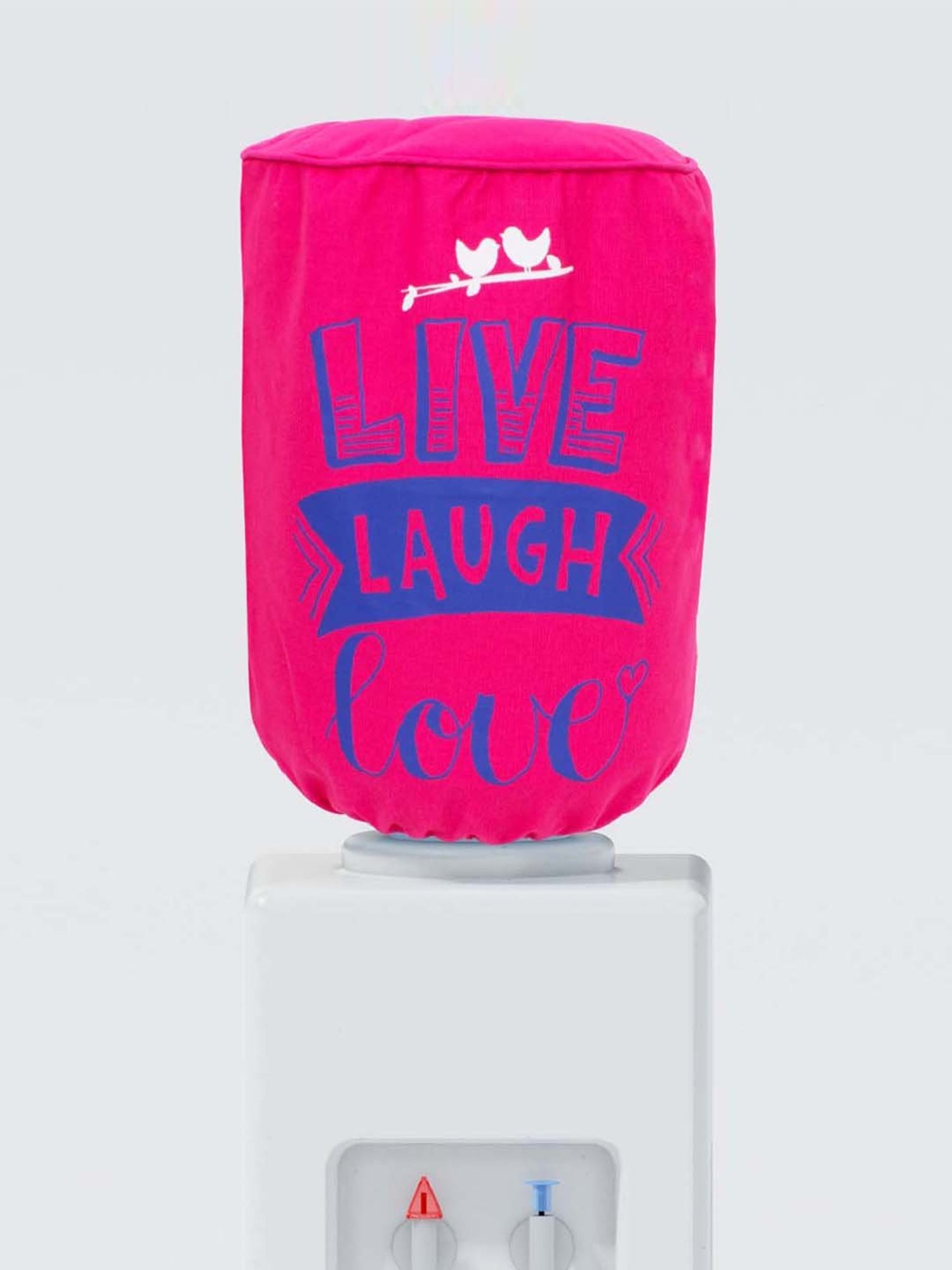 Swayam Pink & Blue Cotton 20 Litre Water Dispenser Bottle Cover - Set of 1