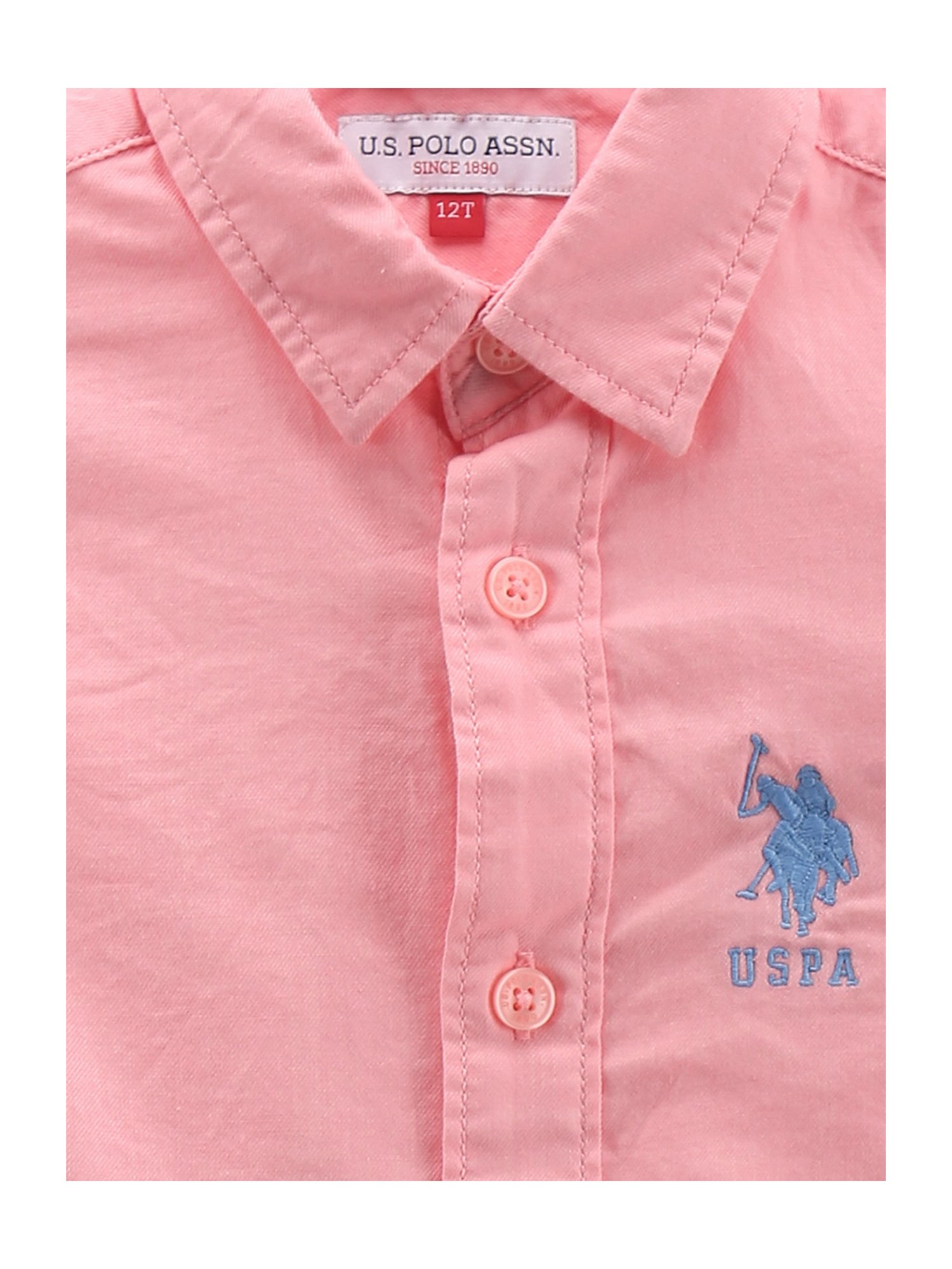 U.S. Polo Assn. Kids Pink Solid Shirt