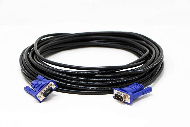 VGA Cable 50ft - Computer / Monitor / Projector / PC / TV Cord 15 PIN, 50 Feet Long Video Cord - TP119 ...