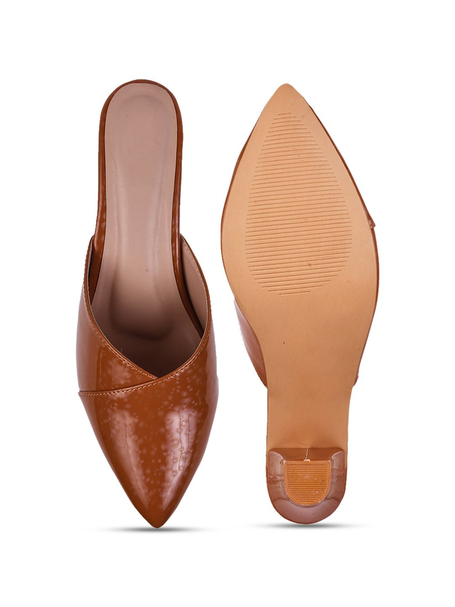 The White Pole Women's Brown Mule Shoes