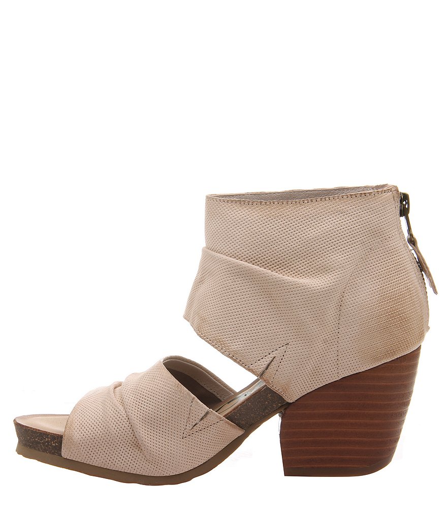 OTBT Patchouli Perforated Leather Block Heel Sandals