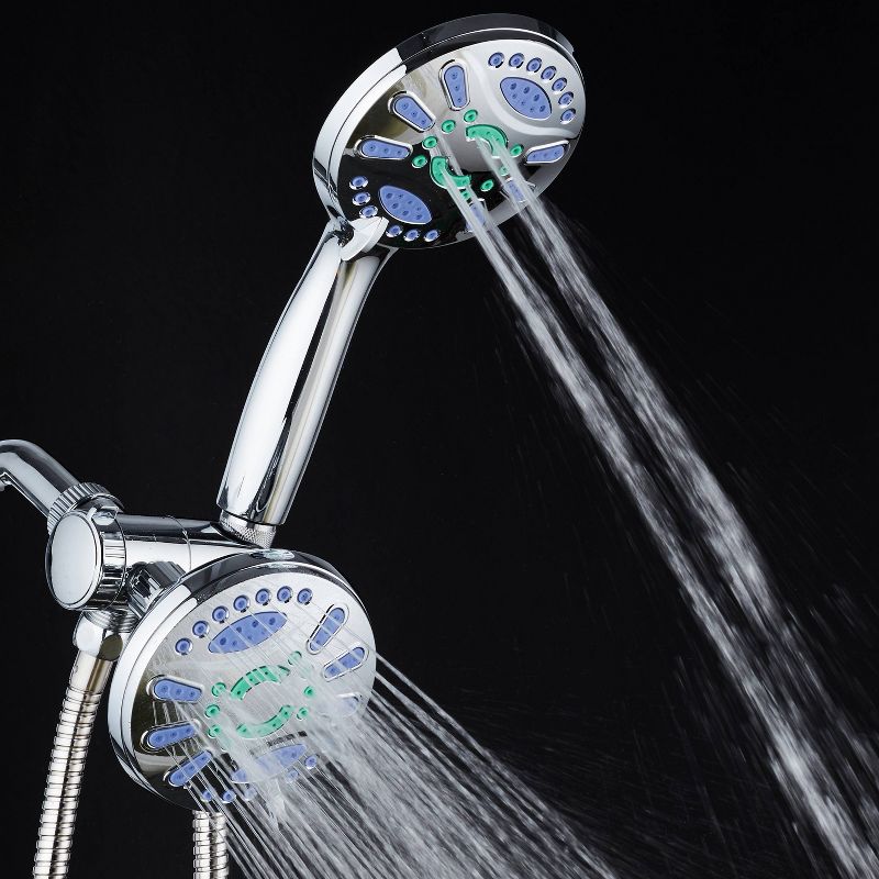 48 Setting Elite High Pressure Ultra Luxury Three-Way Shower Head Combo Chrome - AquaDance