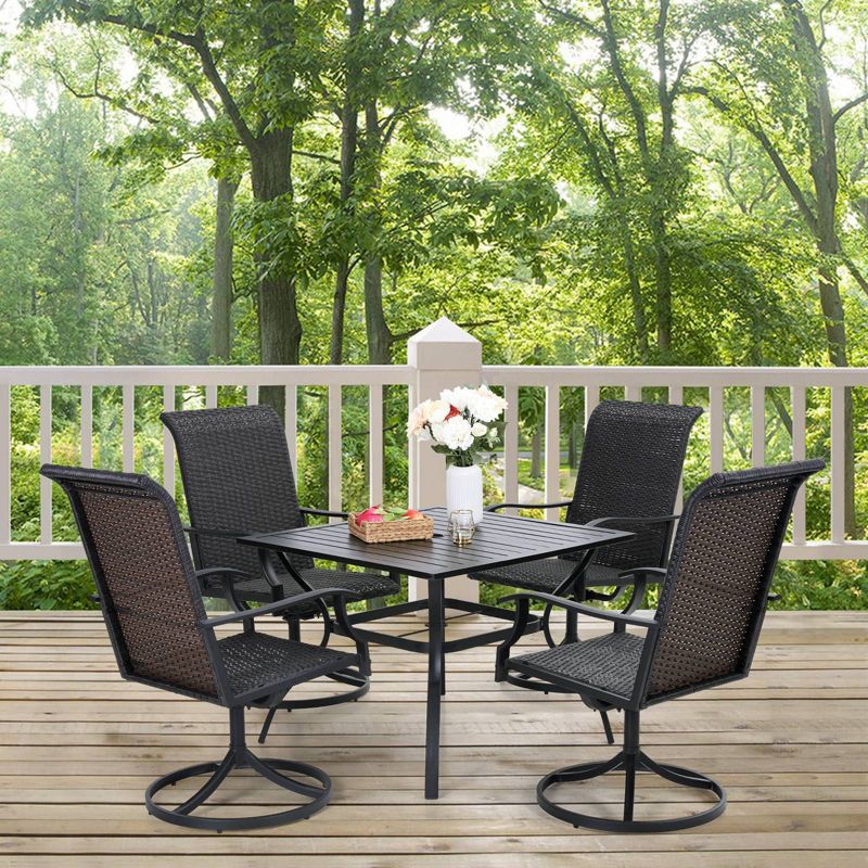 7pc Classic Outdoor Patio Dining Set Gray Wash - Saracina Home