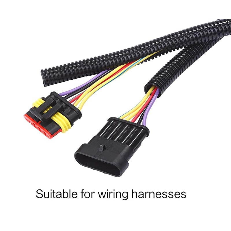 25ft 1 inch Split Wire Loom Tubing Wire Conduit Black