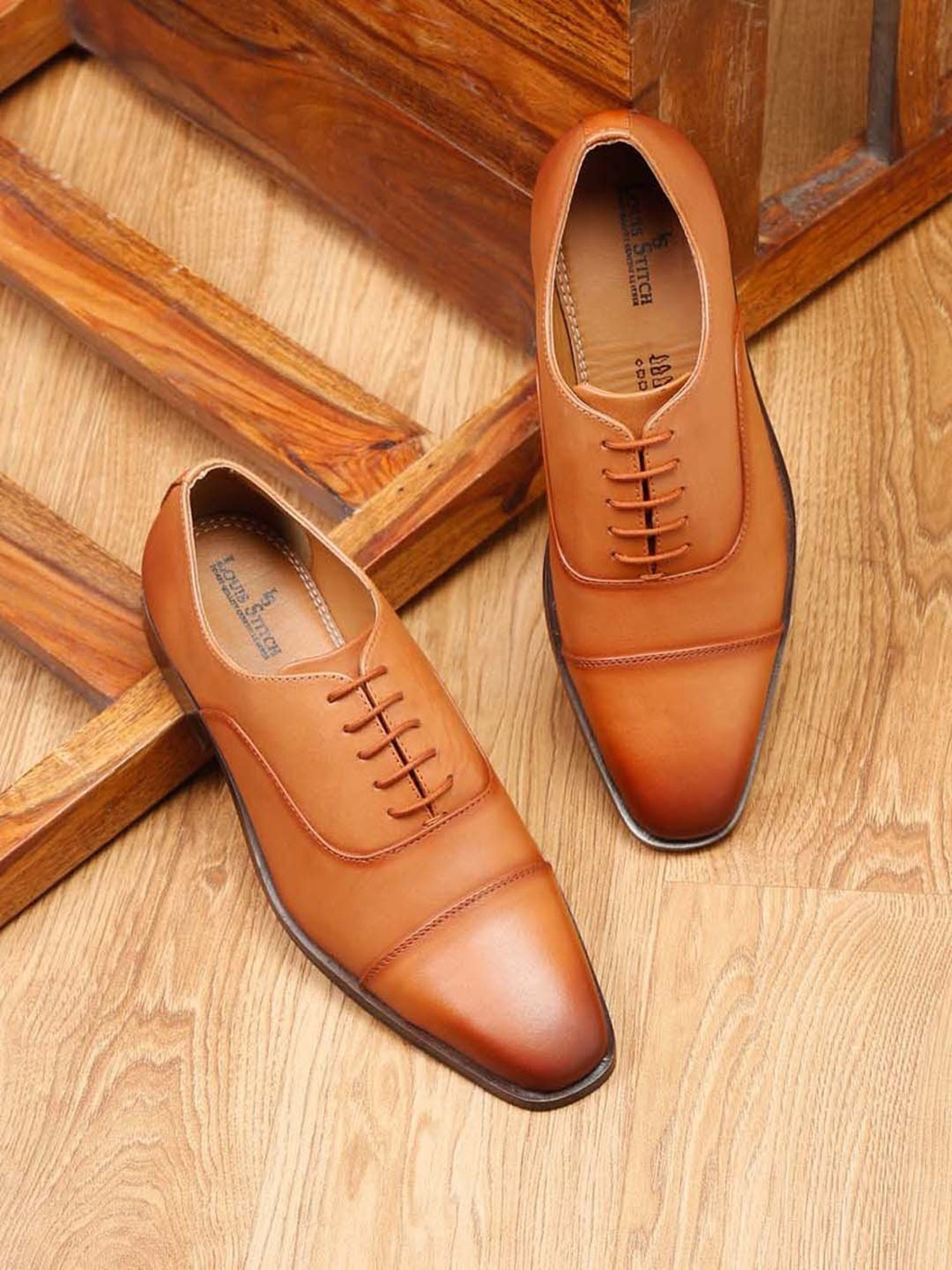 Louis Stitch Men's Russet Tan Oxford Shoes