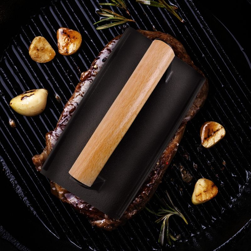 Zulay Kitchen 18" Grill Brush 100% Rust Proof Stainless Steel Bristles and a Sharp Metal Scraper with Long and Sturdy Handle