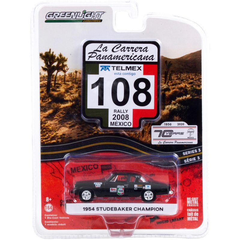 1954 Studebaker Champion #108 "GRW Racing Wear" (Rally Mexico 2008) "La Carrera Panamericana" Series 3 1/64 Diecast Model Car by Greenlight