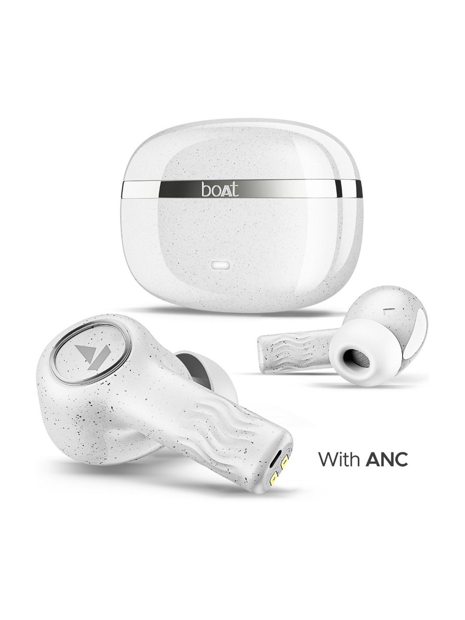 Boat Nirvana Ion IN Ear BT Earbuds with 32dB ANC & 120H Playtime (Quartz White, True Wireless)