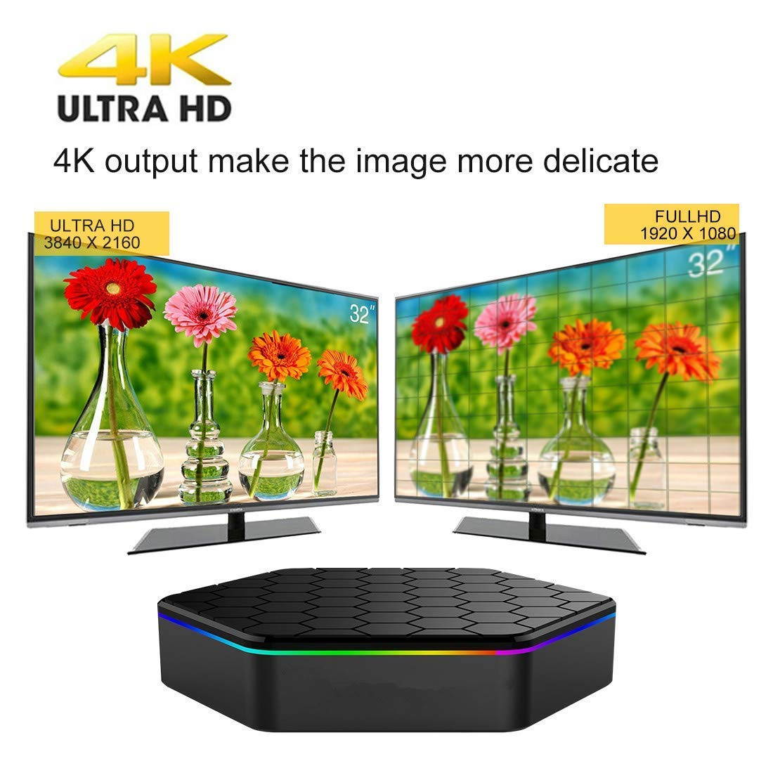 T95Z Plus Android TV Box 3GB RAM 32GB ROM, Android 7.1 TV Box Amlogic S912 Octa Core Dual 2.4/5.0 GHz WiFi Support 1000M LAN Ethernet 64Bit H.265 Bluetooth 4.0 UHD 4K HD TV Box