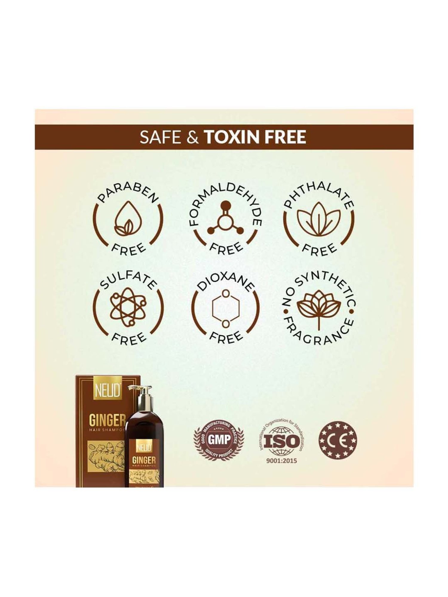 Neud Premium Ginger Hair Shampoo - 300 ml