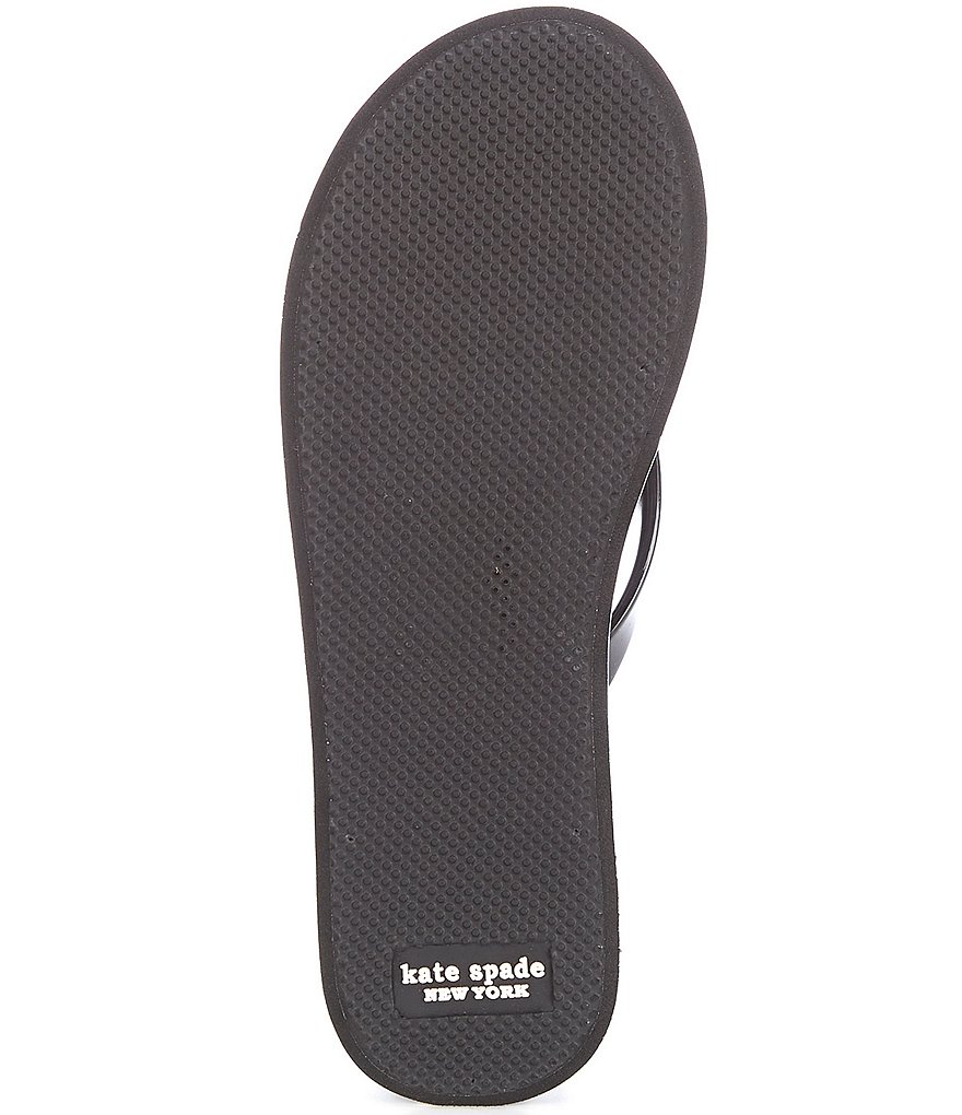 kate spade new york Rina Gingham Print Bow Detail Platform Flip Flops