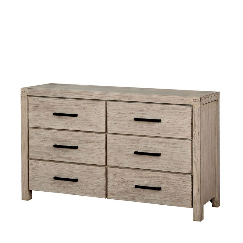 Hayes 6 Drawer Dresser Light Brown/White - HOMES: Inside + Out