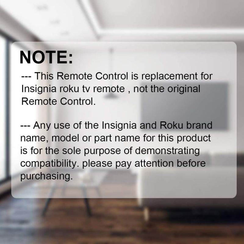 Motiexic Remote Control Compatible with Insignia NS-RCRUS-17 Roku TV NS-32DR420NA16 NS-32DR420NA16A NS-32DR420NA16B NS-40DR420NA16 NS-40DR420NA16B NS43DR710NA17 NS-43DR710NA17 NS-48DR420NA16