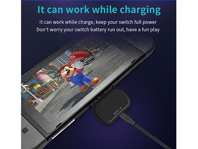 Bluetooth Audio Adapter,  Bluetooth Audio Adapter for Bluetooth Streaming, Multipoint Bluetooth connectivity and Long-range wireless,Nintendo switch Bluetooth transmitter adapte M