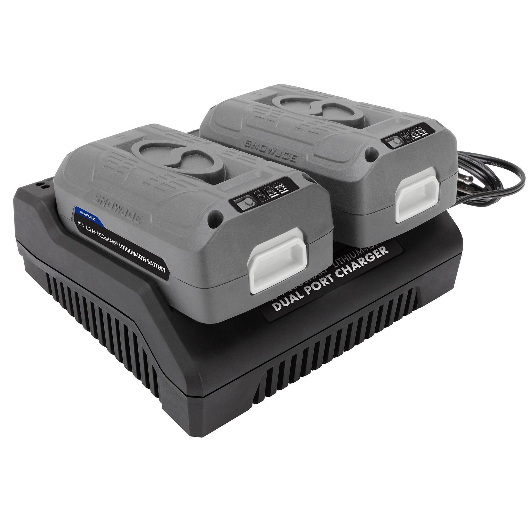 Sun Joe ICHRG40-DPC 40-DPC EcoSharp Lithium-Ion Battery Dual Port Charger