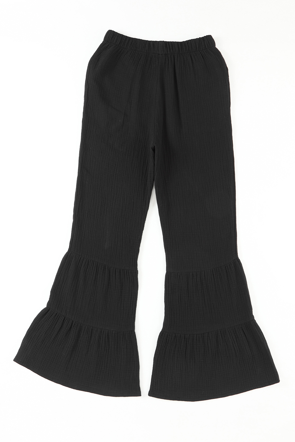 Karen Kane Cropped Wide Leg Linen Blend Striped Pants