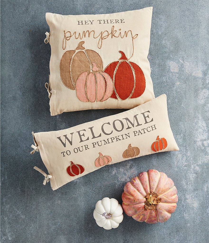 Mud Pie Festive Fall Collection Pumpkin Patch Canvas Pillow