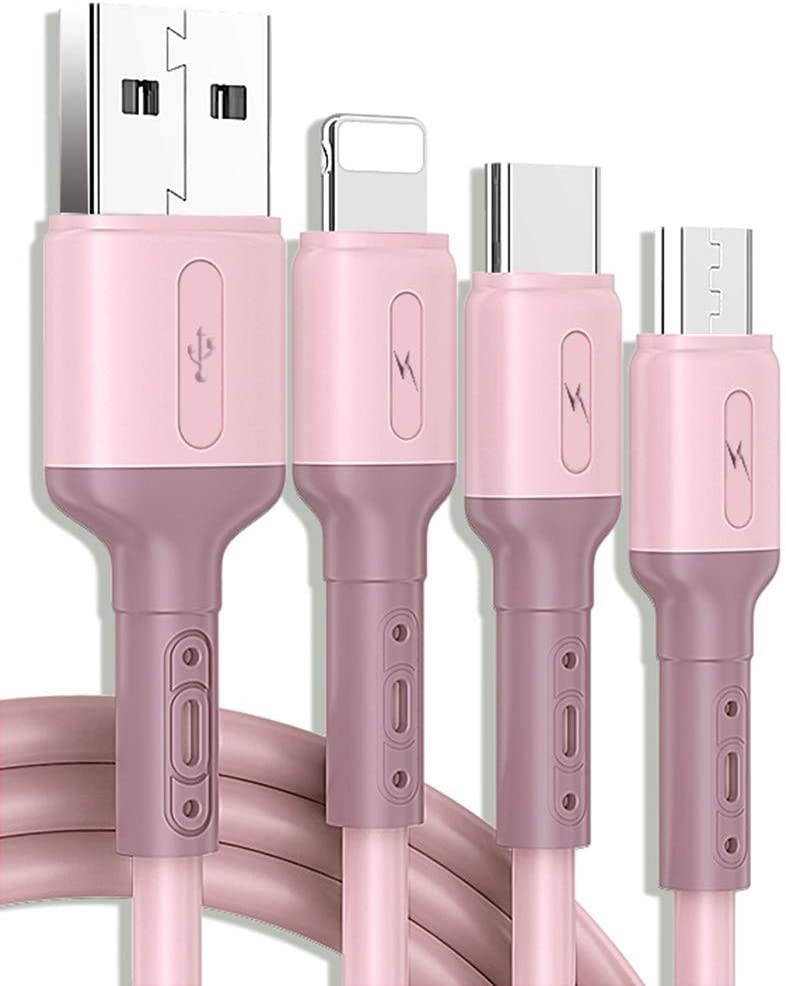 EVERY-BOBO Multi Charger Cable 1.2m 3 in 1 Multiple USB Cable Connector USB Multiple Charg