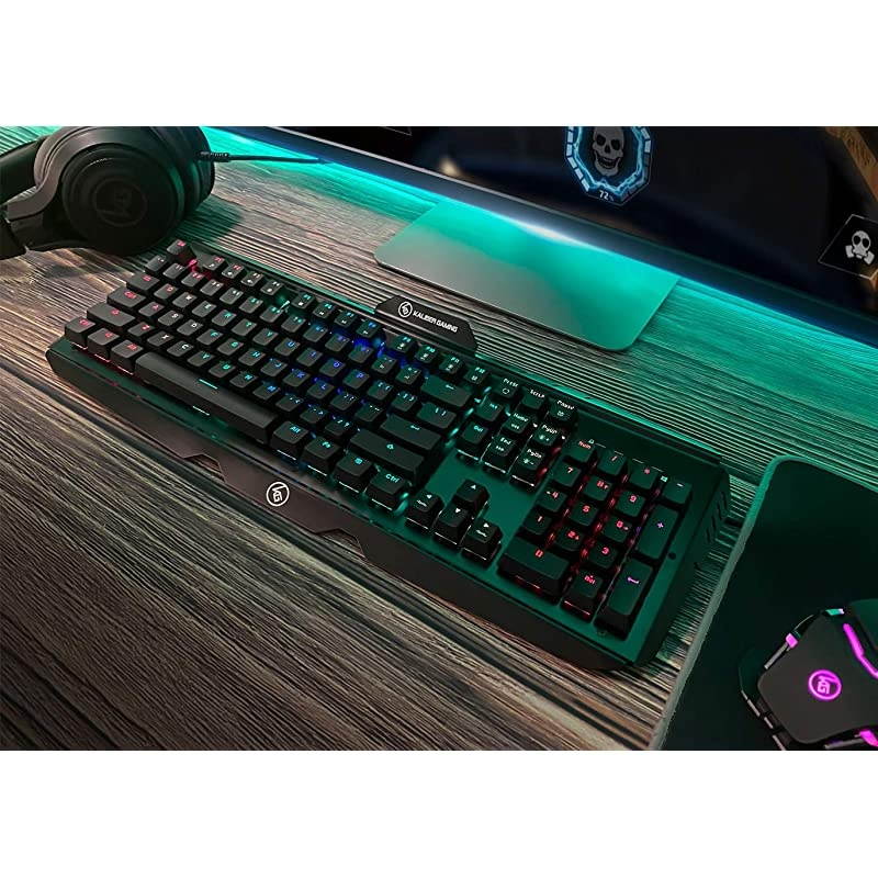 HVER PRO X RGB OpticalMechanical Keyboard GKB730BN PC Gaming RGB Lighting Keyboard Brown Switches 25X Faster Waterproof 104Key PC Keyboard