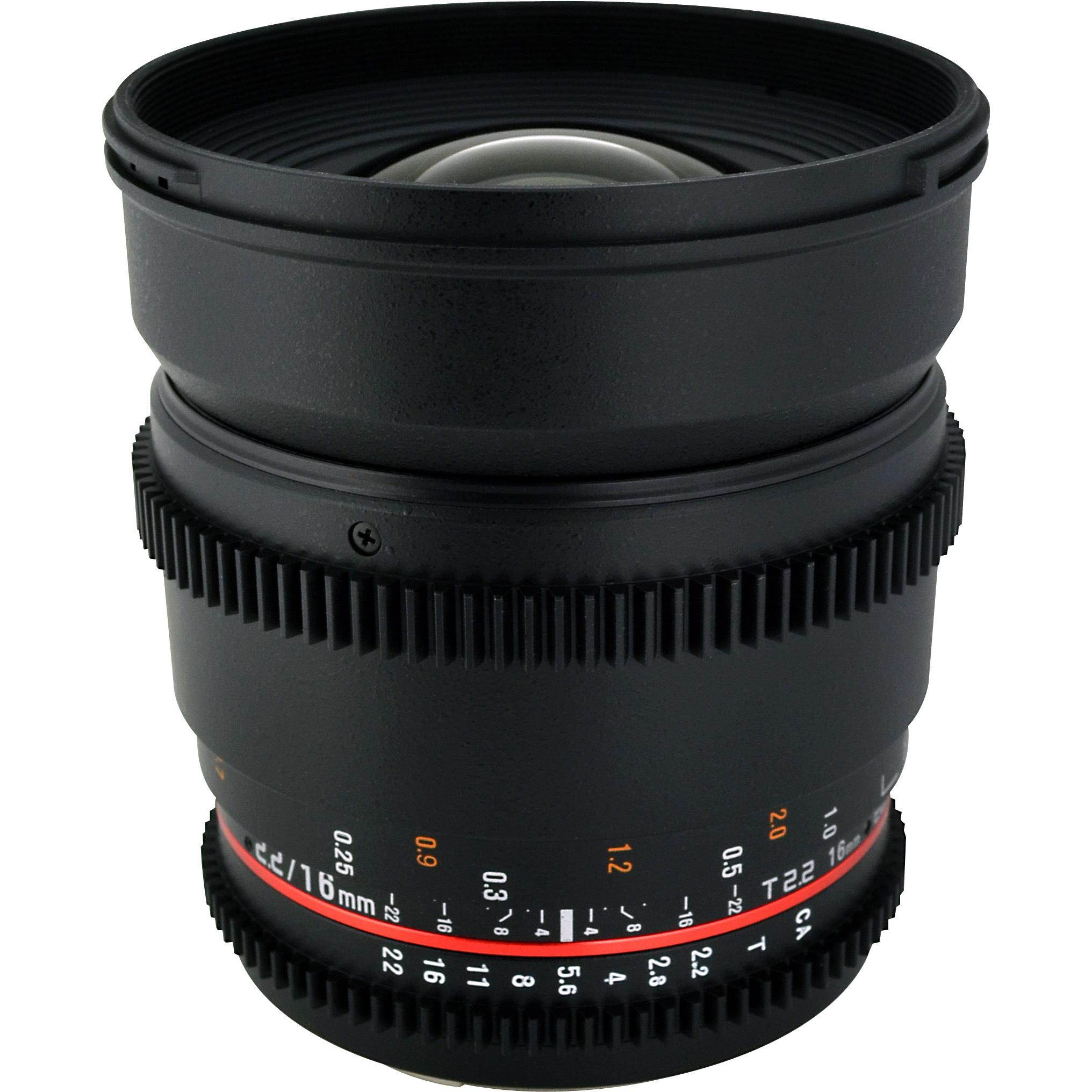 ROKINON 16mm T2.2 Cine Wide Angle Lens for Nikon F Mount