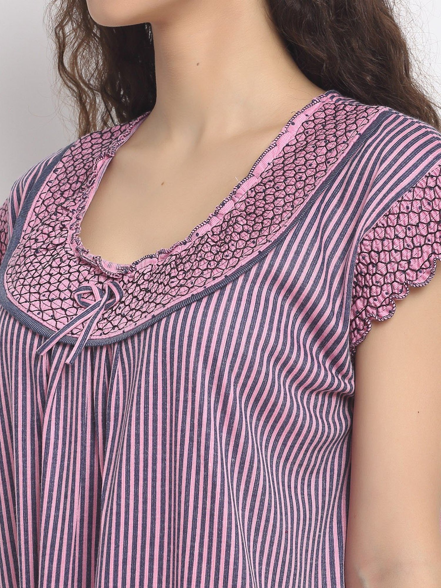 Secret Wish Pink Striped Nighty