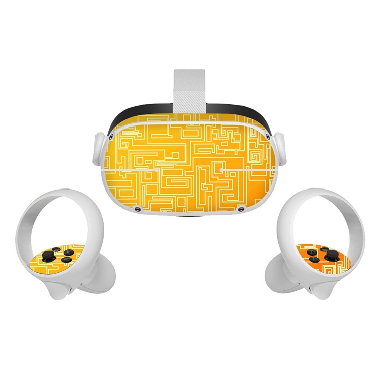 Amify Vinyl Skin Sticker for Oculus Quest 2 VR Headset Controller PVC Decals Cute Cartoon Wrap Cover for Oculus Quest 2 Accessories