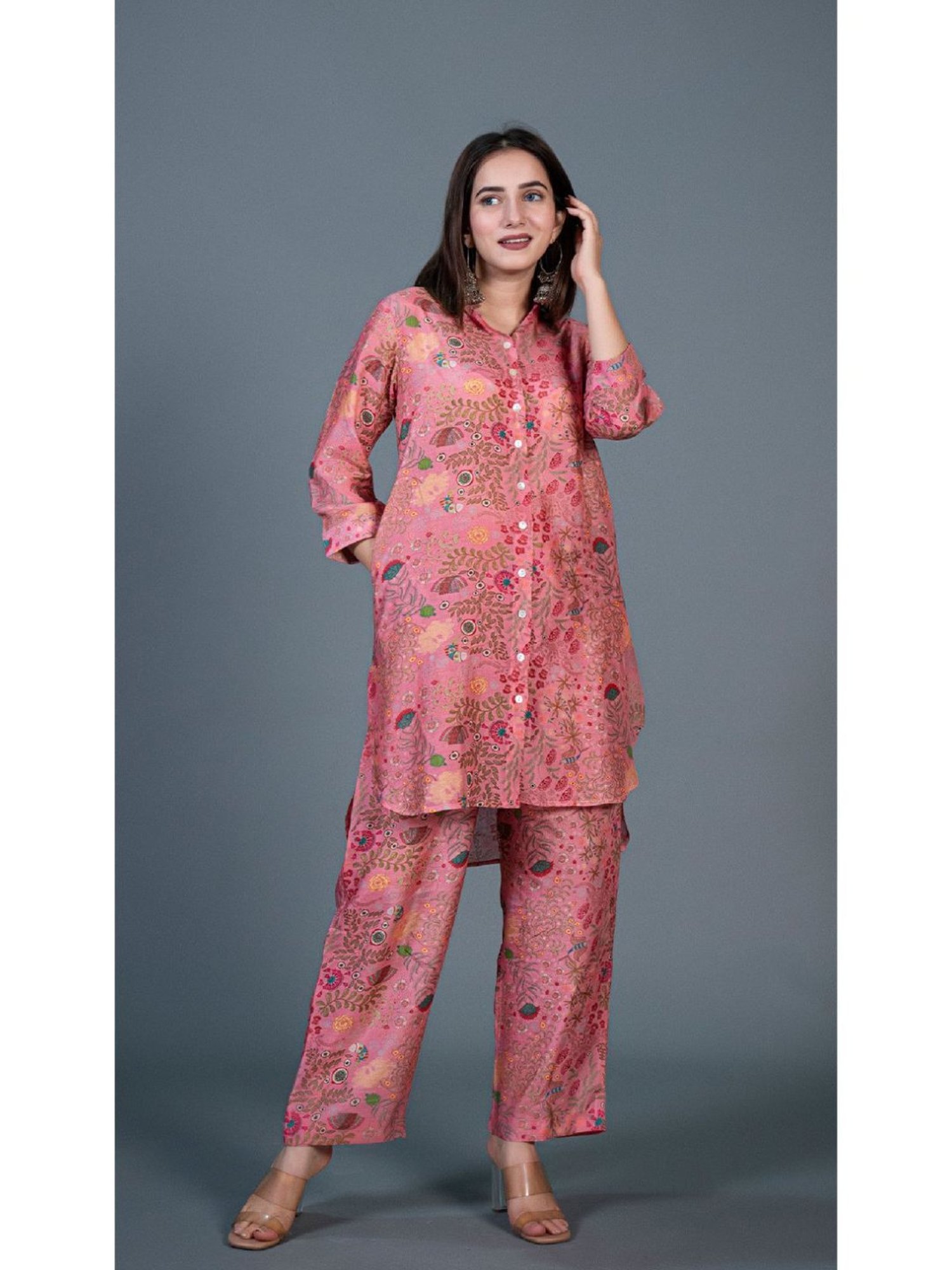 Eeshva India Blush Pink Under The Sea Co-Ord Set