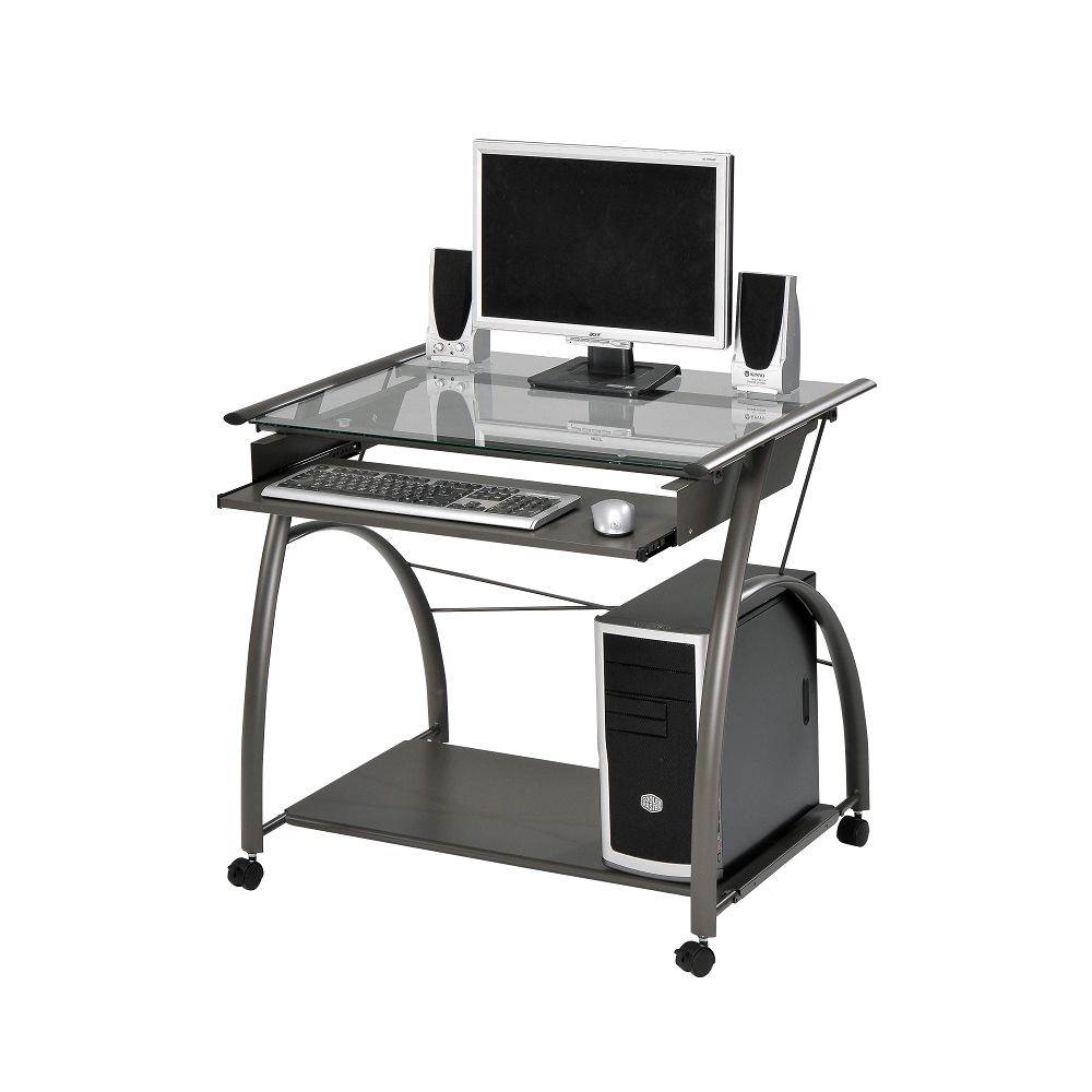 Computer Desk in Pewter 00118 Desktop Desk Computer Table PC Desk Modern Office Study Workstation