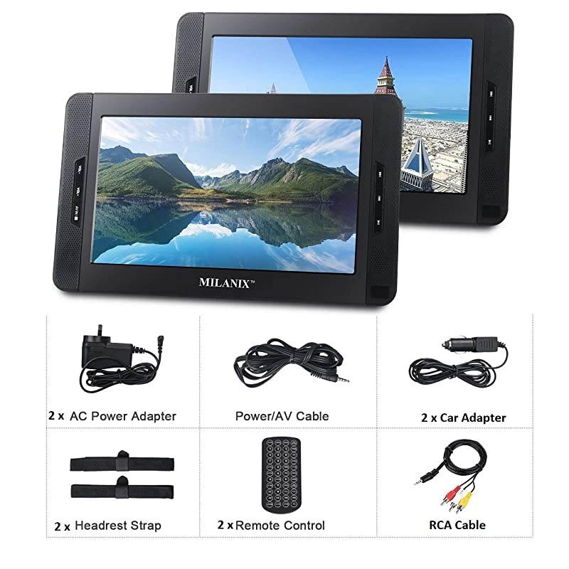 Hard Carrying Travel Storage Case, for DBPOWER 10.5" Portable DVD Player (Black-New Version)