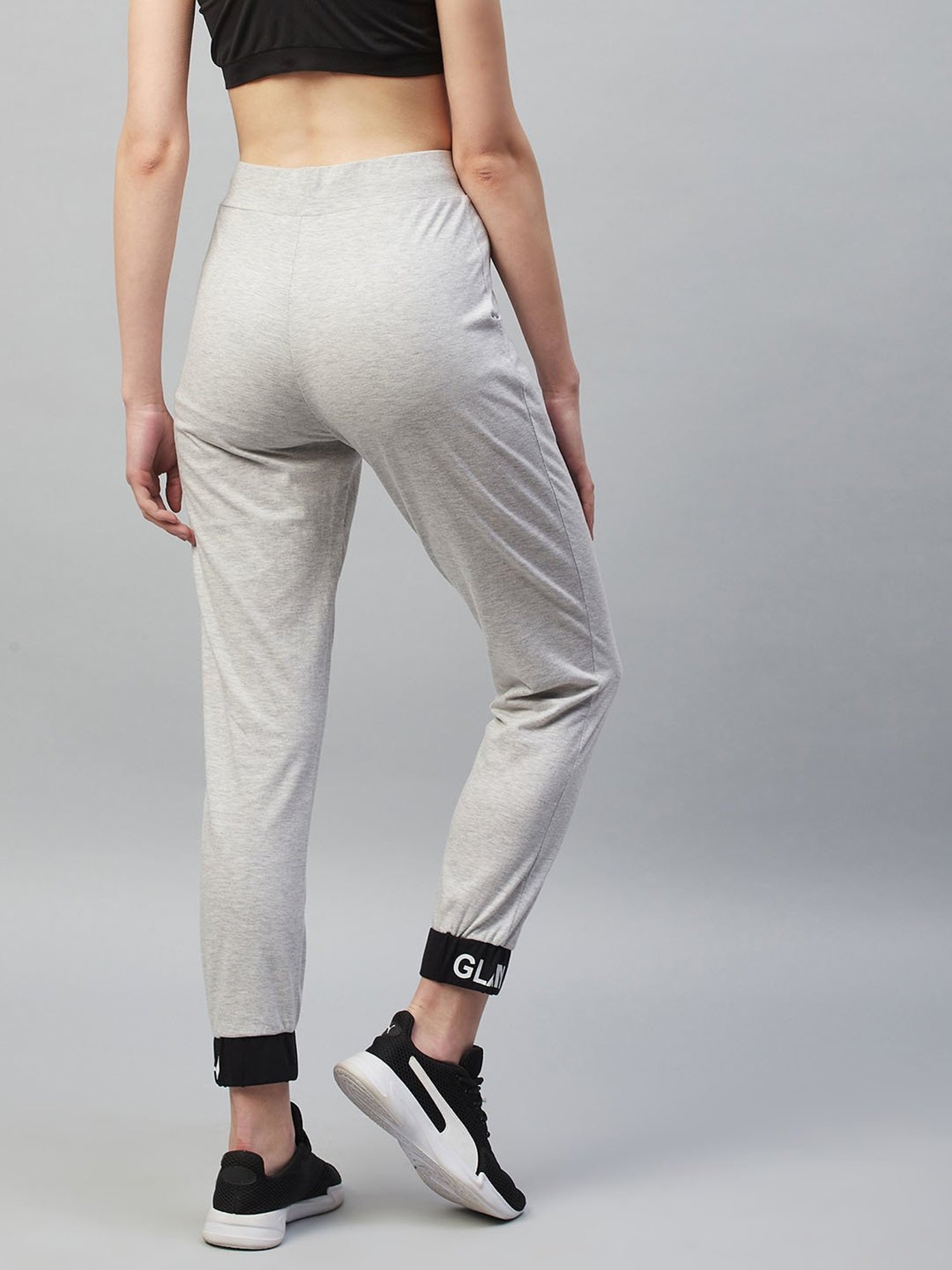 C9 Airwear Light Grey Cotton Graphic Print Joggers