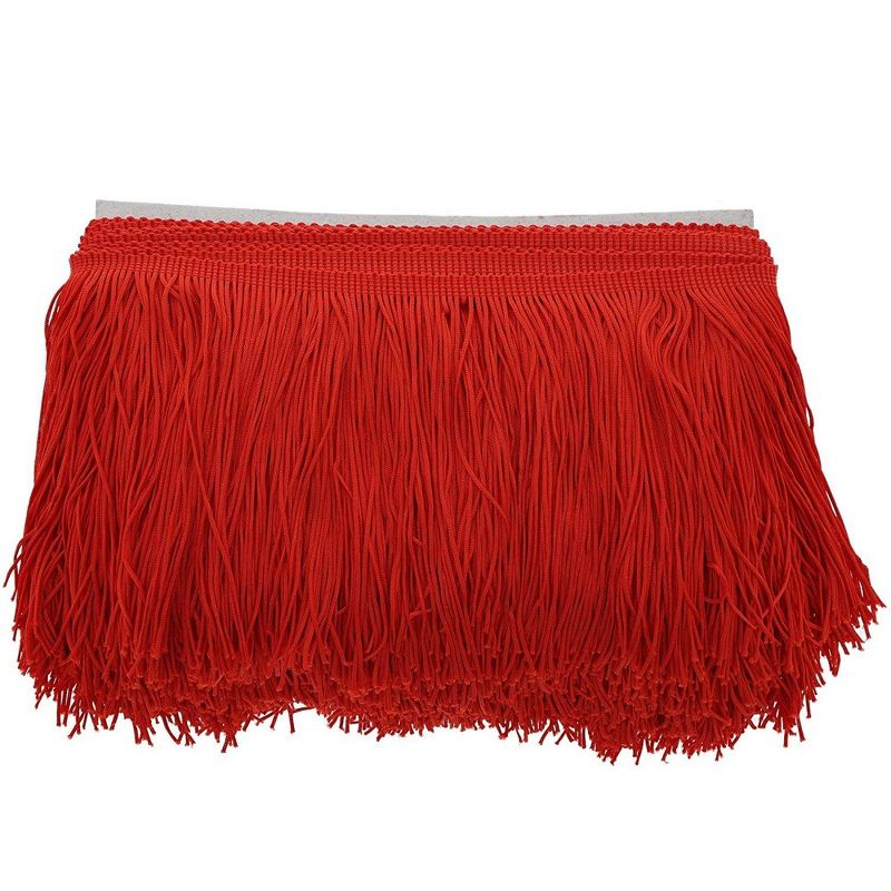 Juvale Red Polyester Fringe Tassel Lace Trim for Curtain & Home Decor, 49 ft.