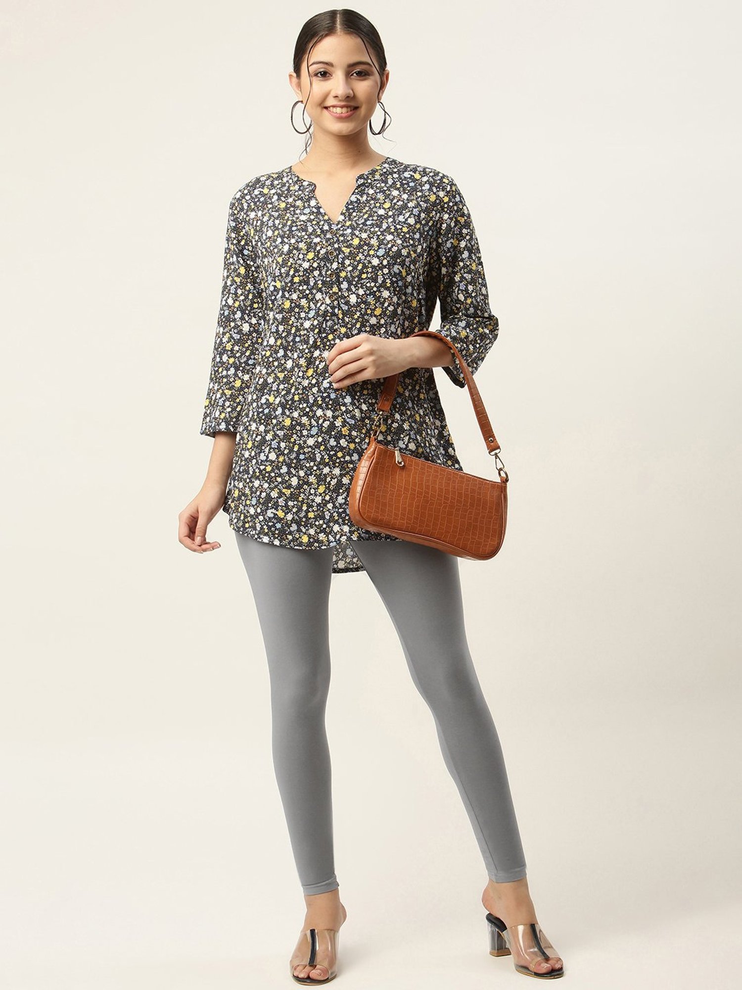 Ms.Lingies Grey Cotton Leggings