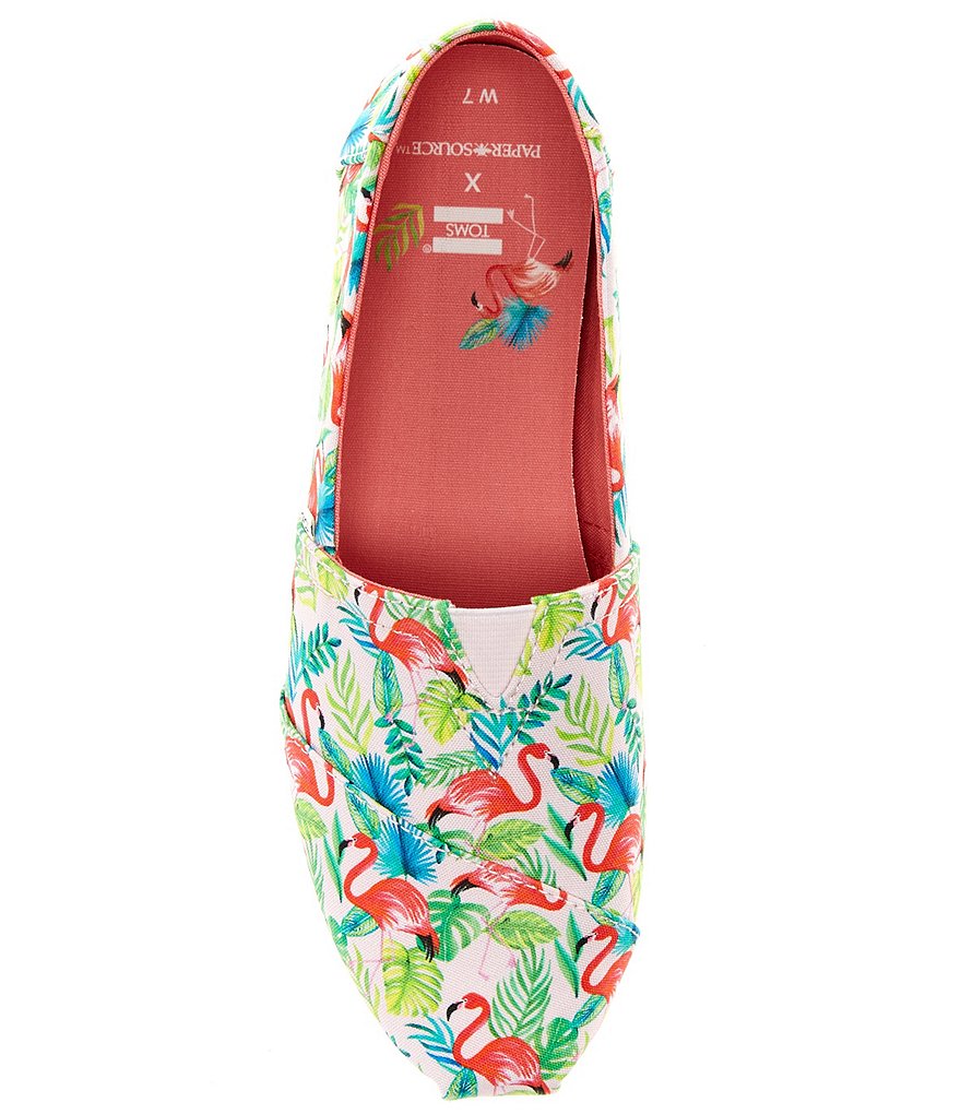 TOMS Women's Alpargata CloudBound Flamingo Print Slip-Ons