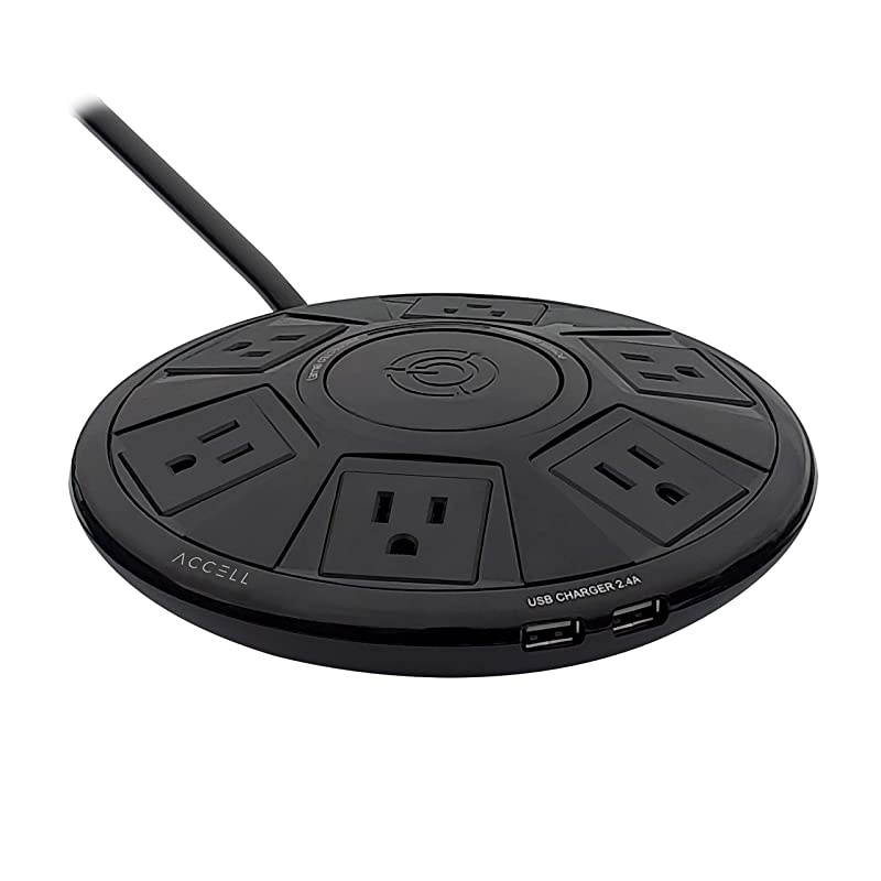 Power Air Surge Protector and USB Charging Station Black 6 ft 18 m D080B048B