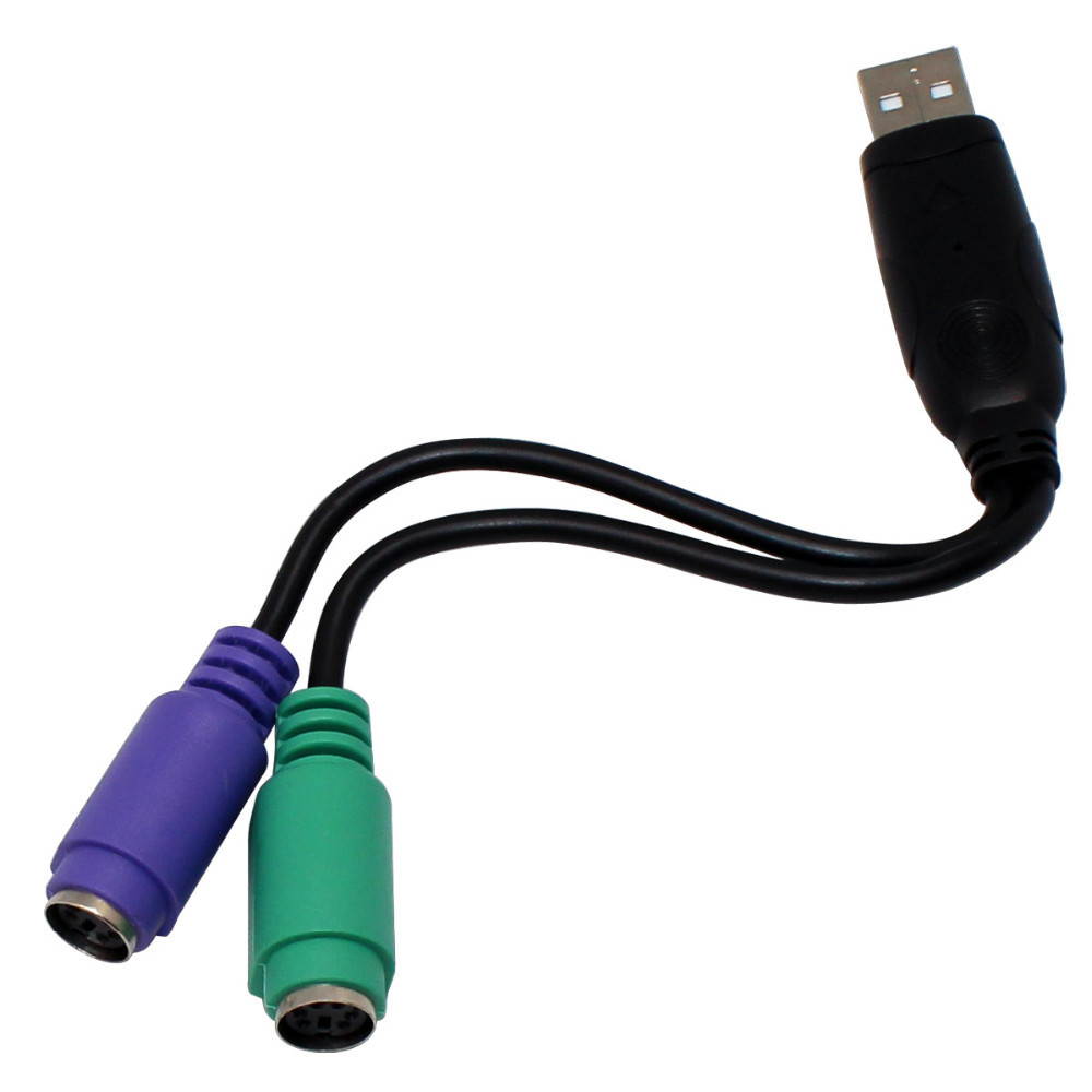 DTECH USB to PS2 PS/2 Cable Adapter Converter keyboard Mouse, USB switch PS / 2 mouse and keyboard adapter cable adapter cable adaptor cable scanner 0.65ft/0.2m DT-5012