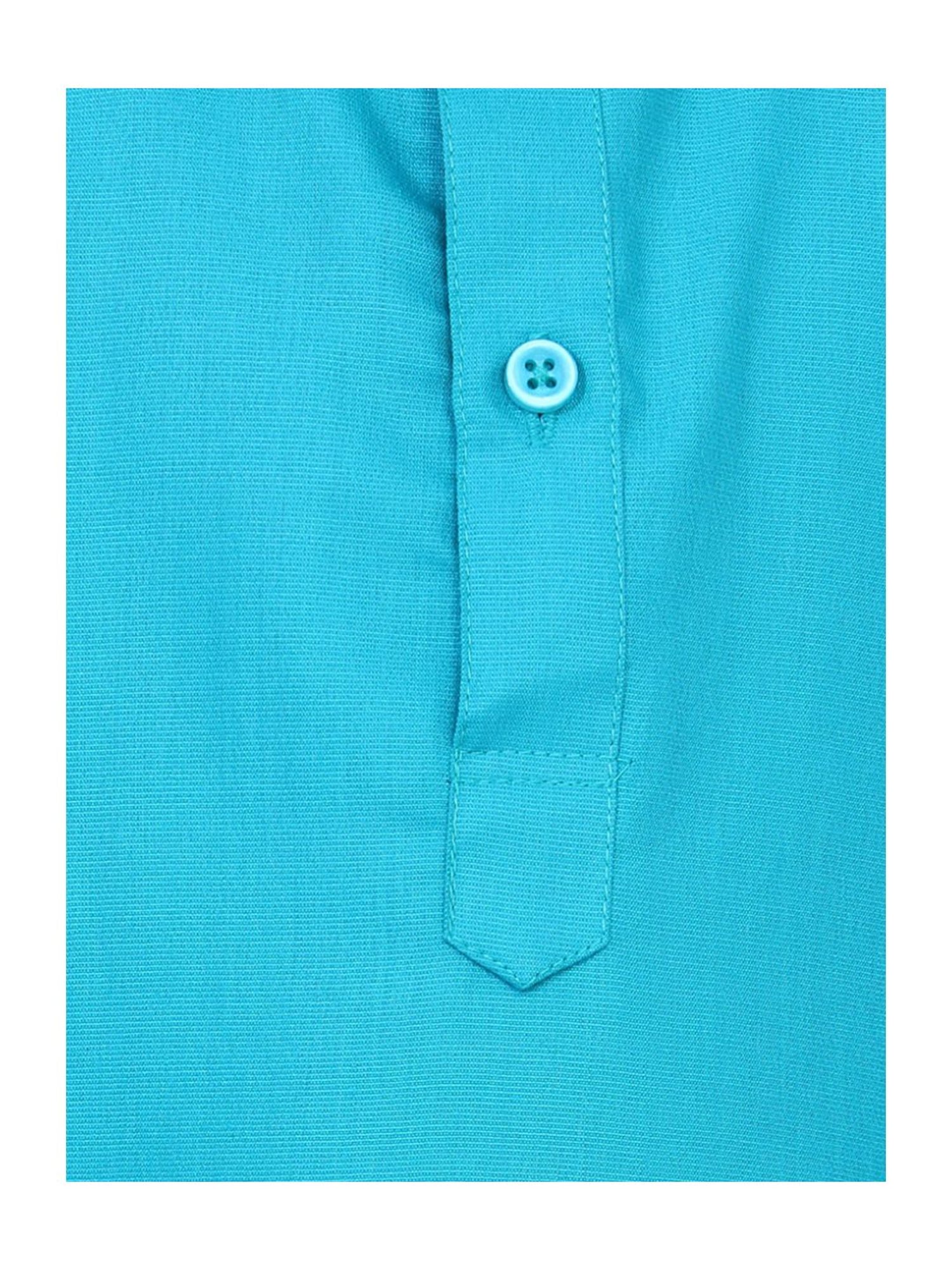 BownBee Kids Teal Blue Regular Fit Kurta & Pajamas