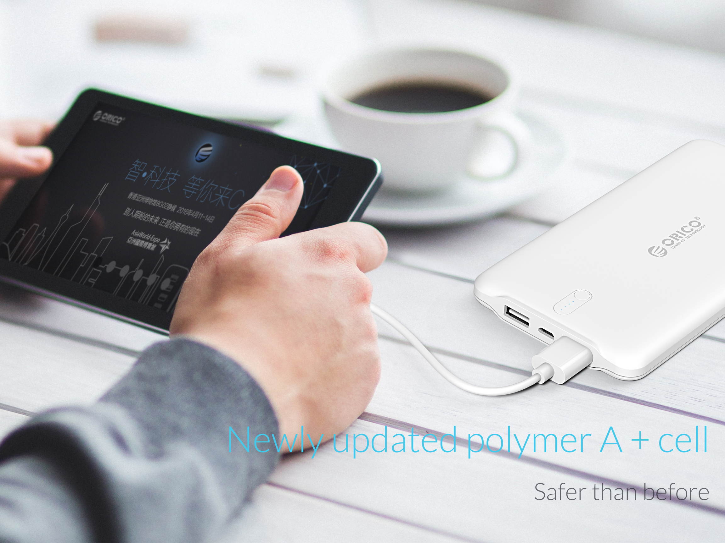 ORICO  Ultra Slim High Capacity Travel Battery Portable 10000mAh Pack Power Bank Dual USB 5V2.4A Charger with LED Power Indicator
Technology for iPhone, Samsung Galaxy and More -White (D10000)