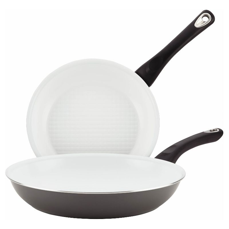 Farberware PURECOOK Ceramic Nonstick Cookware Twin Pack Skillets - Gray(9.5" and 11.5")