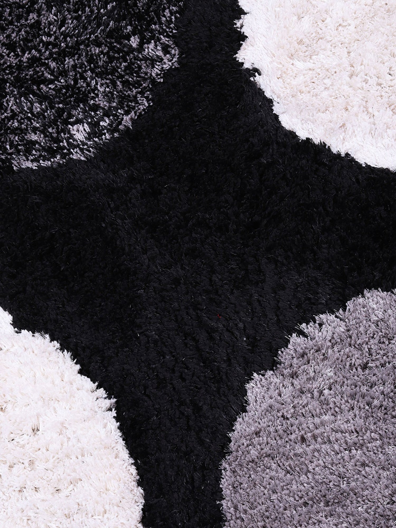 Romee Black Polyester Geometric Carpets