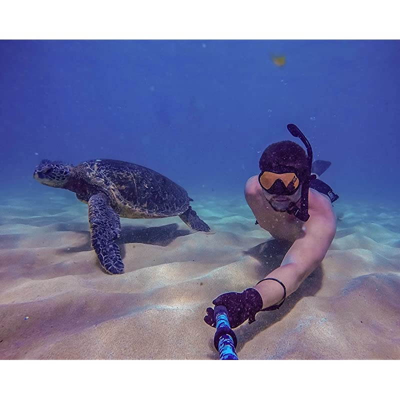 BOOSTplus- Telescoping Extension Pole/Monopod Compatible with HERO9 & DJI OSMO Action: Expands 17.5" Out to 40" (Marine Camo)