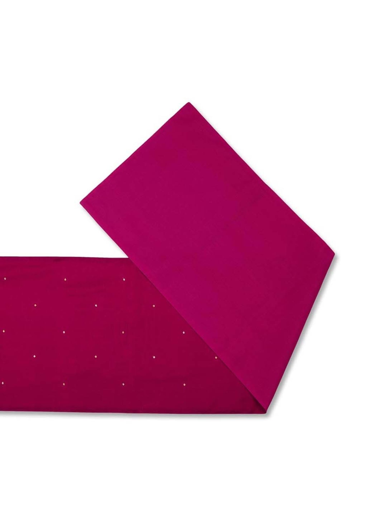 Fabindia Deeva Pink Cotton Blend Large Runner