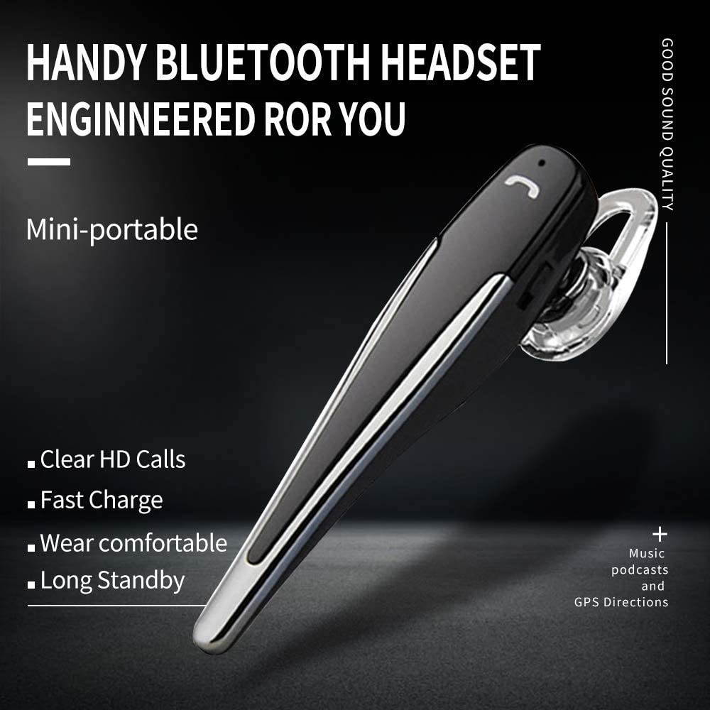 JPB Bluetooth Headset,Hands-Free Bluetooth Earpiece Headphones for Cell Phones, Noise Cancelling Wireless Earpieces w/Mic for Business/Driving/Office, Compatible with iPhone/Samsung/Android