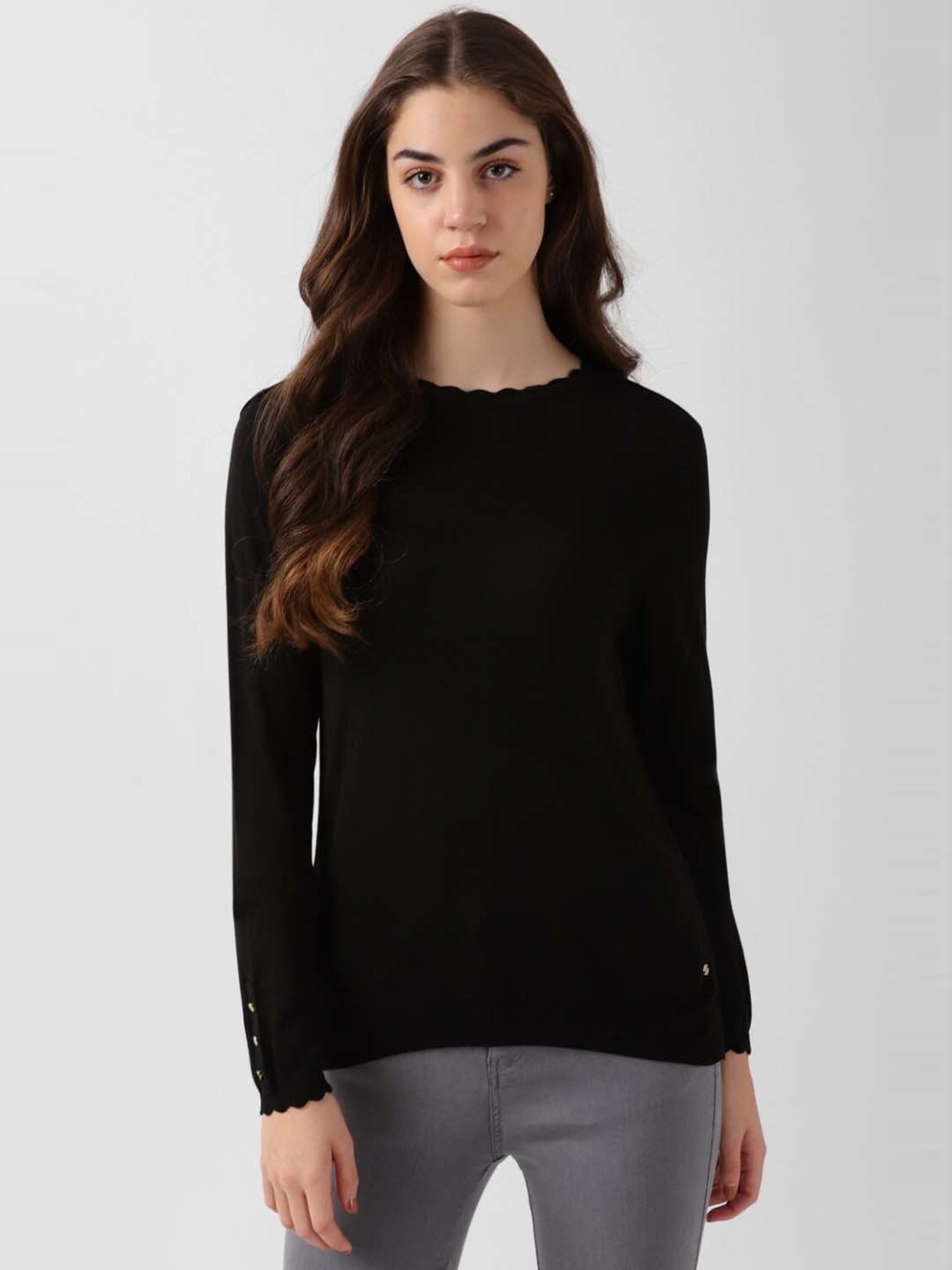 Van Heusen Black Regular Fit Top