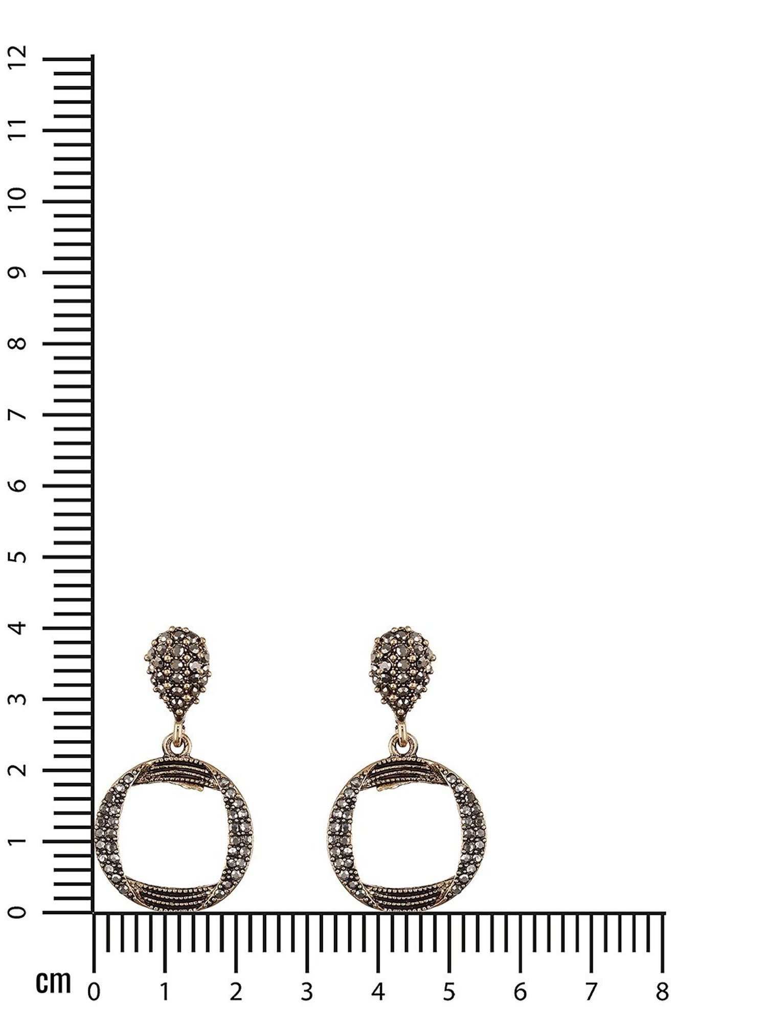 Aatmana Gold-Toned Contemporary Drop Earrings