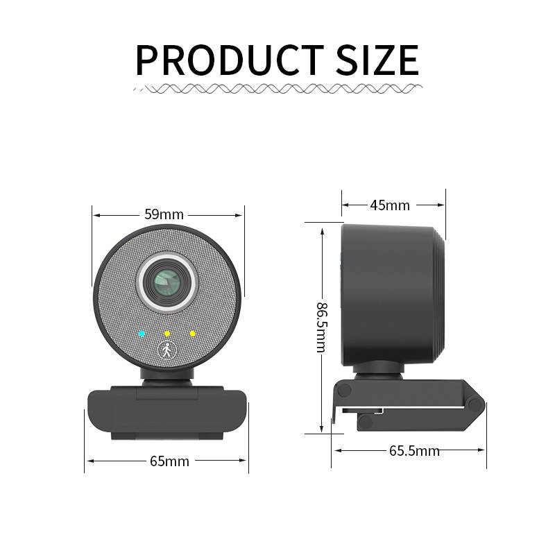 AOSTIRMOTOR 1080p Webcam , Computer Camera with Dual Microphone ,  360-degree Wide Angle, Streaming Camera, Plug and Play, for Conferencing and Video Calling