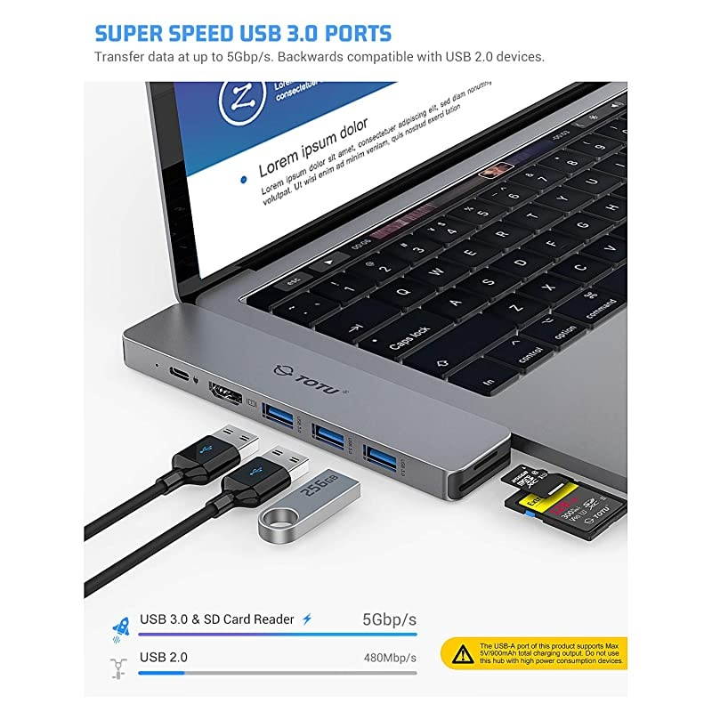 USB C Hub 8 in 2 USB Type C Adapter Docking Station Triple Display for Mac OS Compatible for MacBook Pro 20192016 MacBook Air 20192018 with Dual 4K HDMI 87W PD 3 USB 30 SDTF Card Reader
