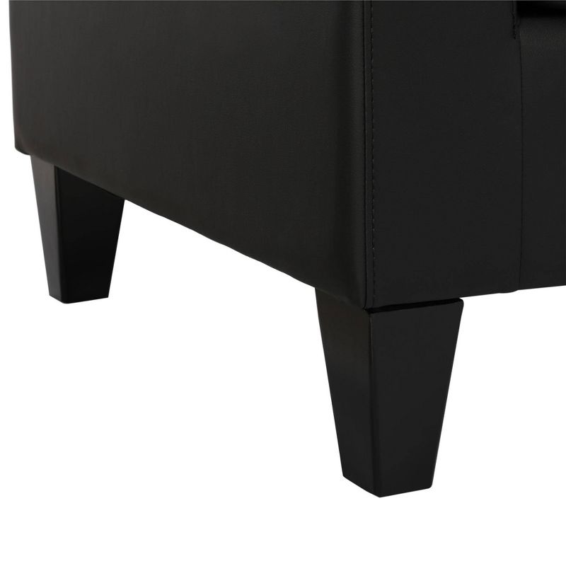 Byron Faux Leather 2 Seater Reclining Loveseat Dark Brown - Baxton Studio