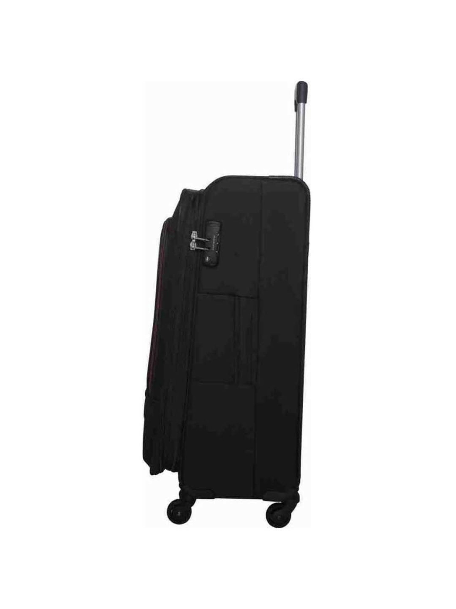 Aristocrat Saphire Black Solid Soft Large Trolley Bag - 52 cm