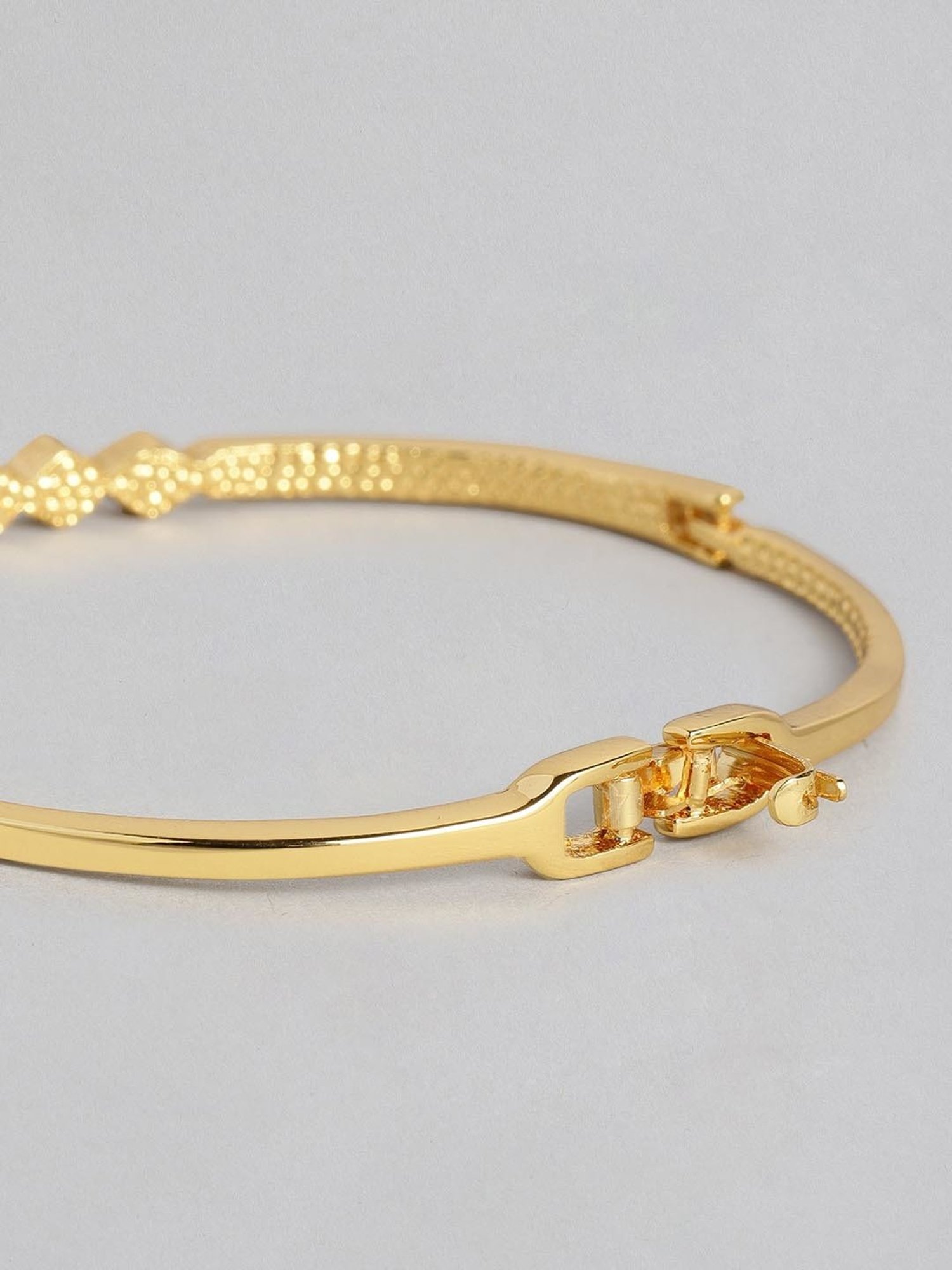 Estele Gold-Plated Bracelet with Pink Crystals for Women