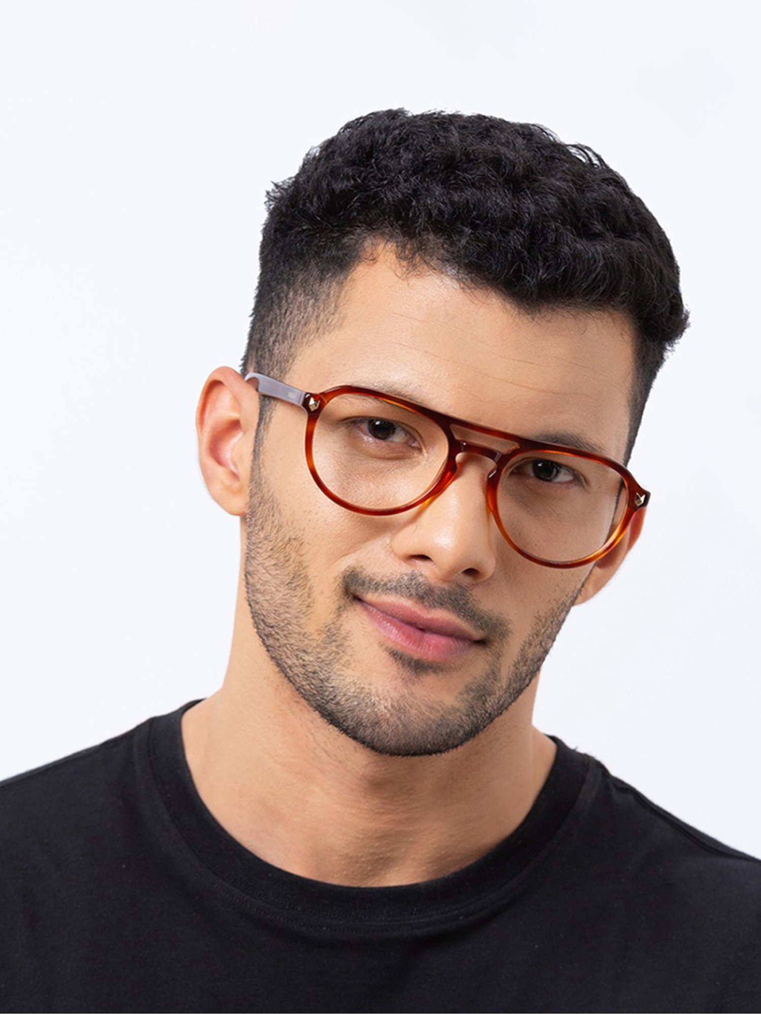 Shisen Fox Kaizen Havana Aviator Unisex Blue Filter Computer Lenses -55 mm